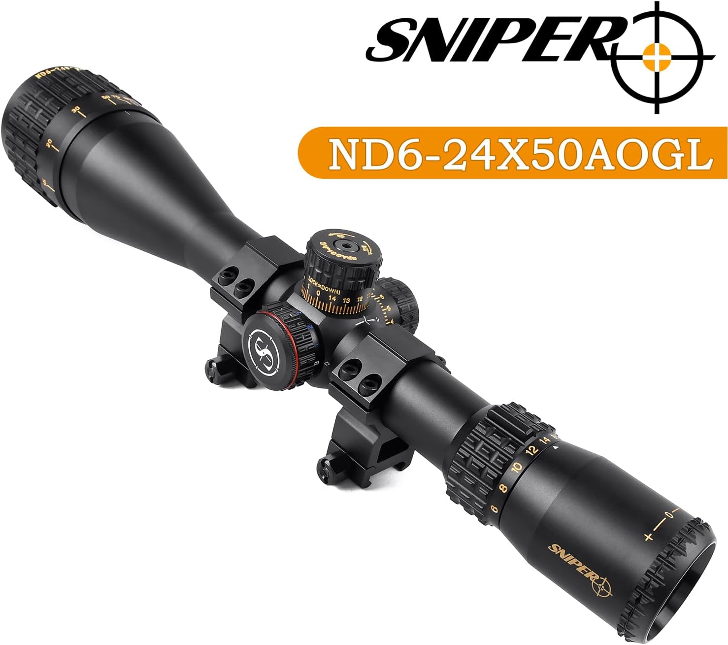 Rifle Scope 6-24x50 / 4-16x50 Red/Green/Blue llluminate Reticle AO Hunting Scope
