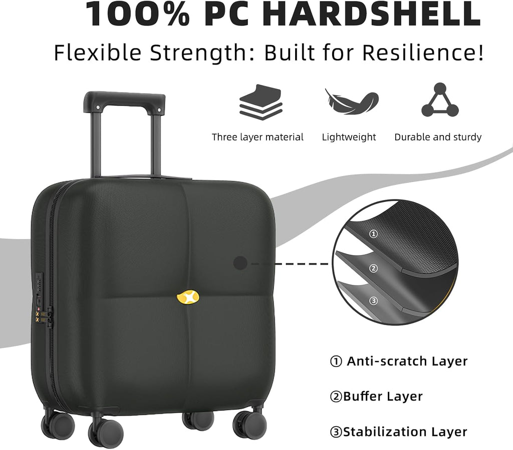 Wine Suitcase - 6 Bottle Travel Case with TSA Lock, Removable Inserts and Silent Spinner Wheels
