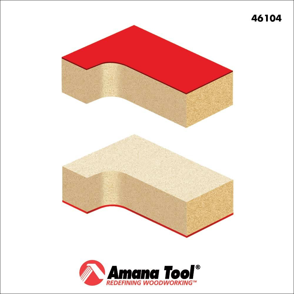 Amana Tool - 46104 Solid Carbide Spiral Plunge 3/8 Dia x 1-1/4 x 1/2' Shank Up-Cut