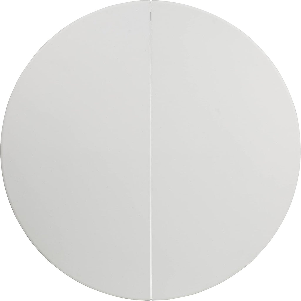 Flash Furniture Scarborough 5' Round Plastic Folding Table with Carrying Handle, Plastic Foldable Table for Indoor/Outdoor Events, White