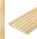 Art3d 4 Pc 96'x5.7' Wood Slat Wall Panel for Interior, Ceiling and Decoration, Semi-Cylinder Design, 15.2 SqFt
