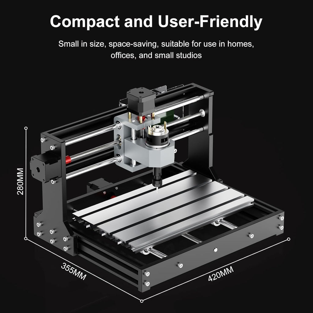 TTC3018 CNC Router Machine 3-Axis Engraving Machine Metal Engraver GRBL Control with Built-in WiFi, 775 Spindle Motor, Engraver Desktop CNC for Wood, Acrylic, Plastic, Aluminum (Black)
