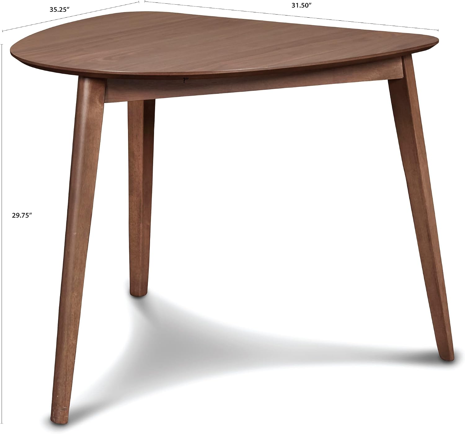 New Classic Furniture Oscar Wood Corner Table, Walnut