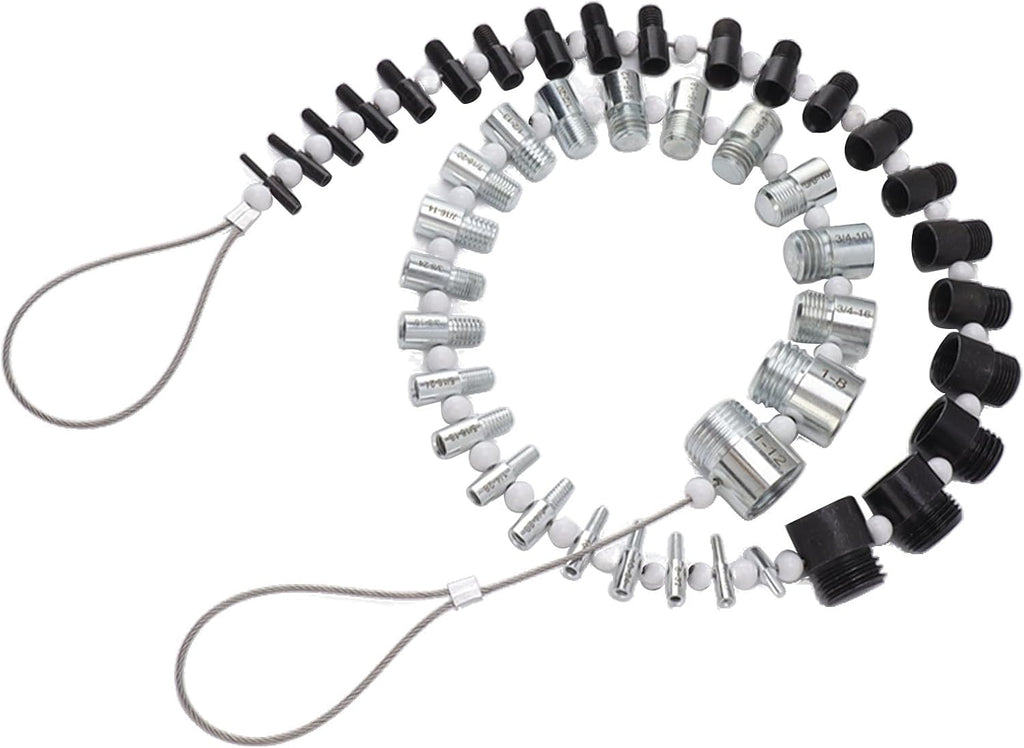 Nut and Bolt, Thread Nut And44 Male Female Thread Identifier Gauges 23 Inch and 21 Metric Sizes, Nut & Bolt Assortment Sets