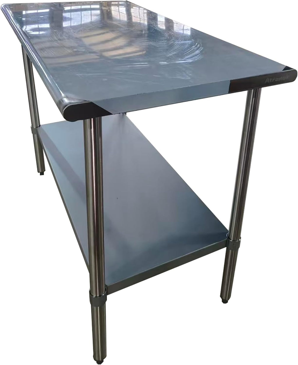 Stainless Steel Table for Prep & Work, 24x70 Inches, Metal Commercial Heavy Duty Table with Adjustable Under Shelf for Restaurant, Home and Hotel