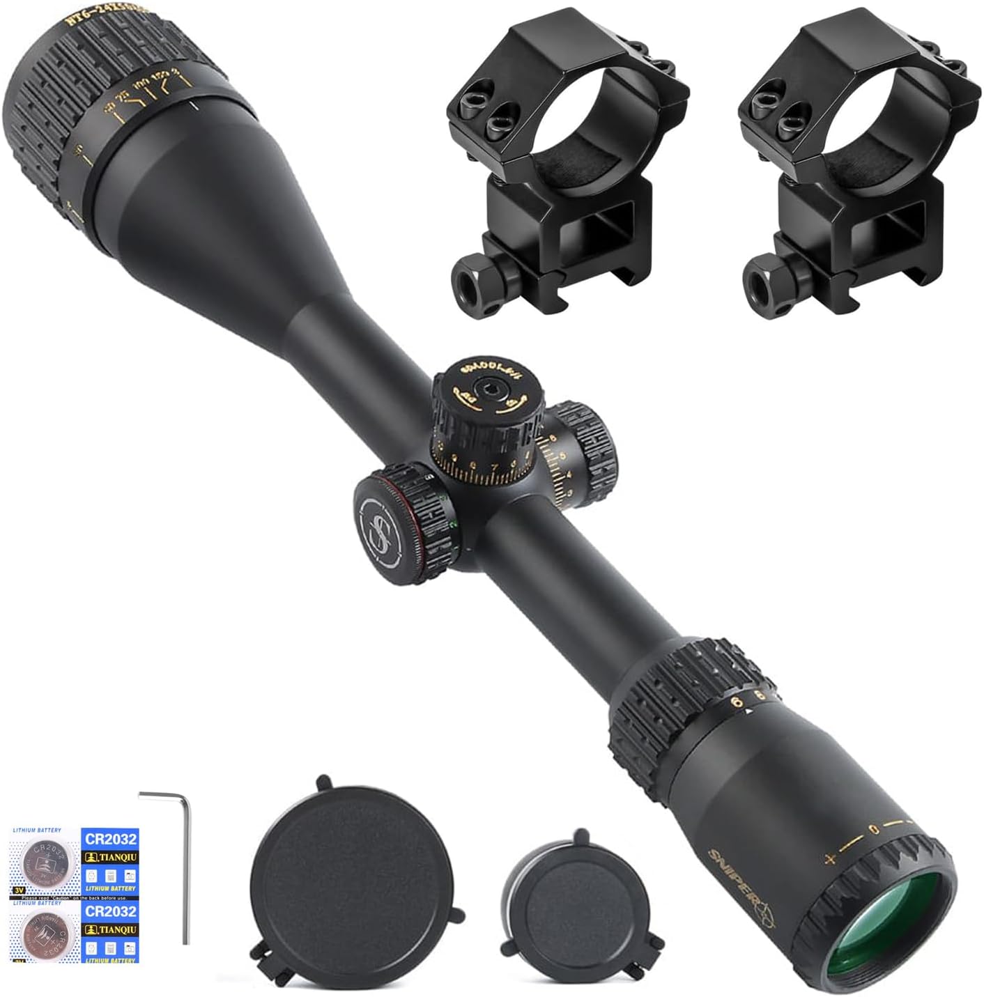 Rifle Scope 6-24x50 / 4-16x50 Red/Green/Blue llluminate Reticle AO Hunting Scope