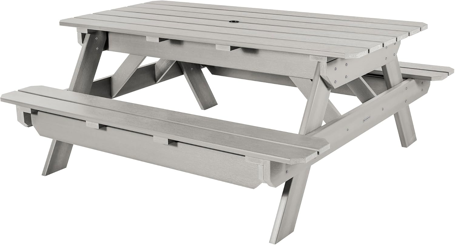 Highwood Hometown Picnic Table, 6 Foot, Harbor Gray