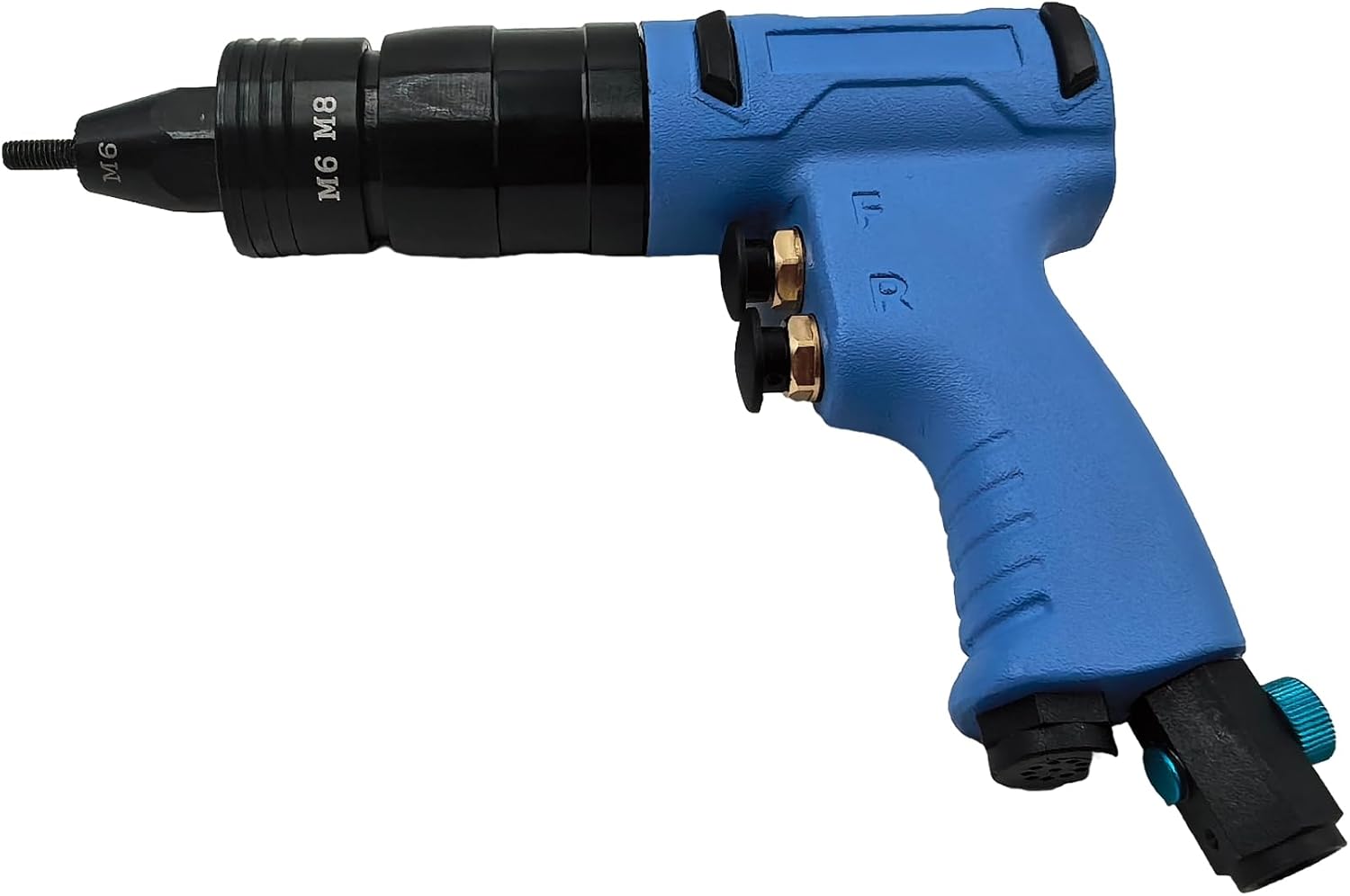 Air Rivet Nut Tool Kit, Pneumatic Pull Nut Setter with M6, M8 Mandrels for Sheet Metal Fastening Threaded Insert Installation