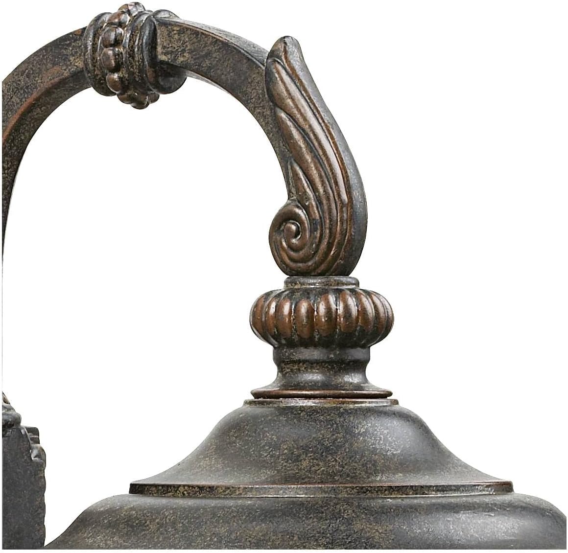 John Timberland Bellagio Rustic Downbridge Outdoor Wall Light Fixtures Set of 2 Veranda Bronze 16 1/2' Champagne Hammered Glass for Post Exterior Barn Deck House Porch Yard Patio Outside Garage
