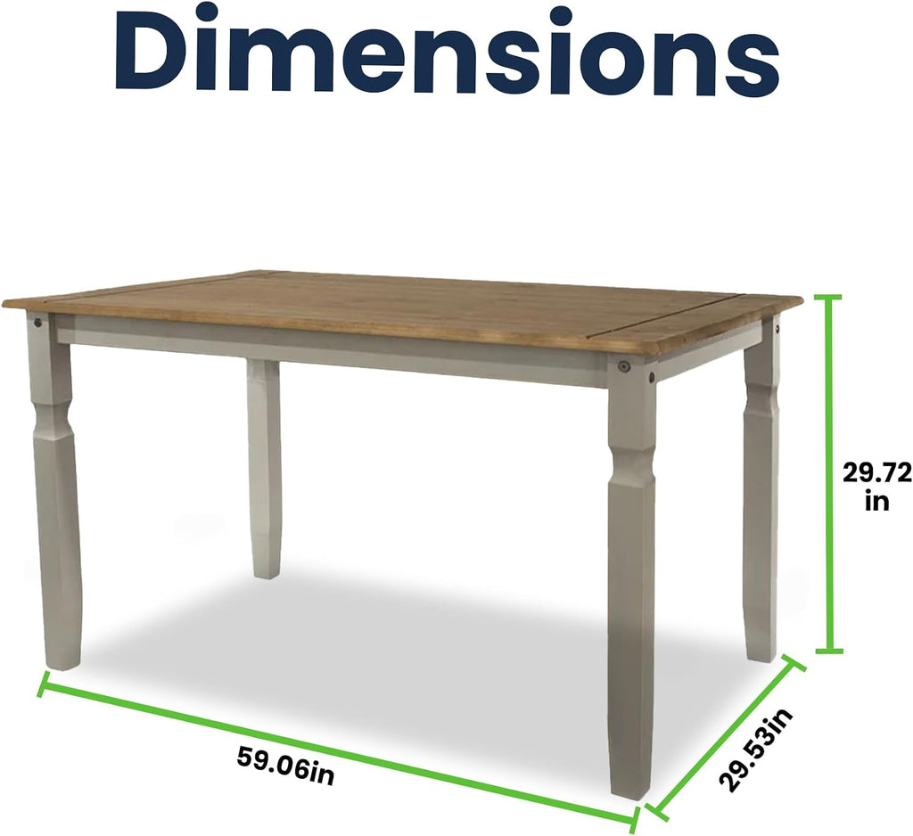 Furniture Dash Rectangular Kitchen & Dining Tables - 4 to 6 Person, Wooden Breakfast Nook & Small Table
