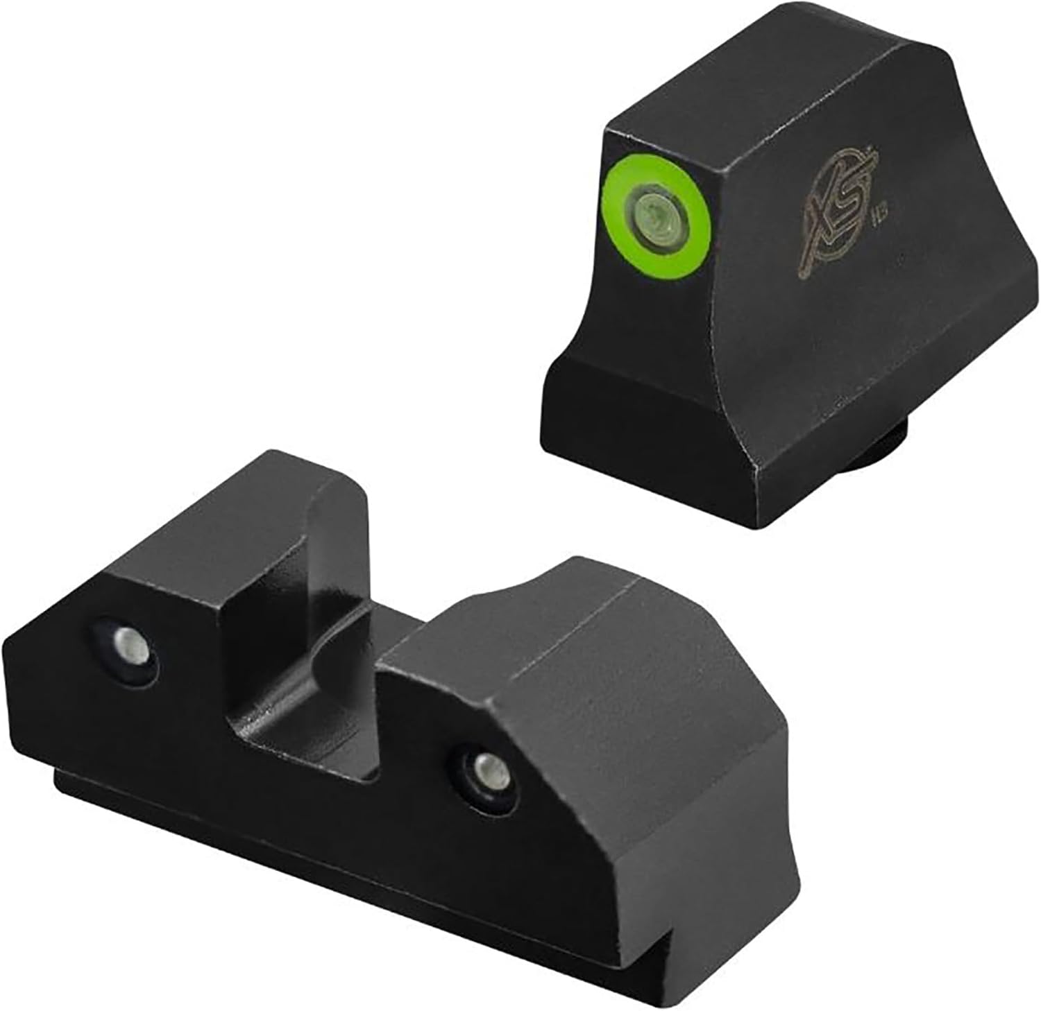 XS SIGHTS R3D Tritium Night Sight Green in Suppressor Height for Glock 42, 43, 43x, & 48 Gen 1-5, Front and Rear Glow in The Dark Tritium for Tactical Applications
