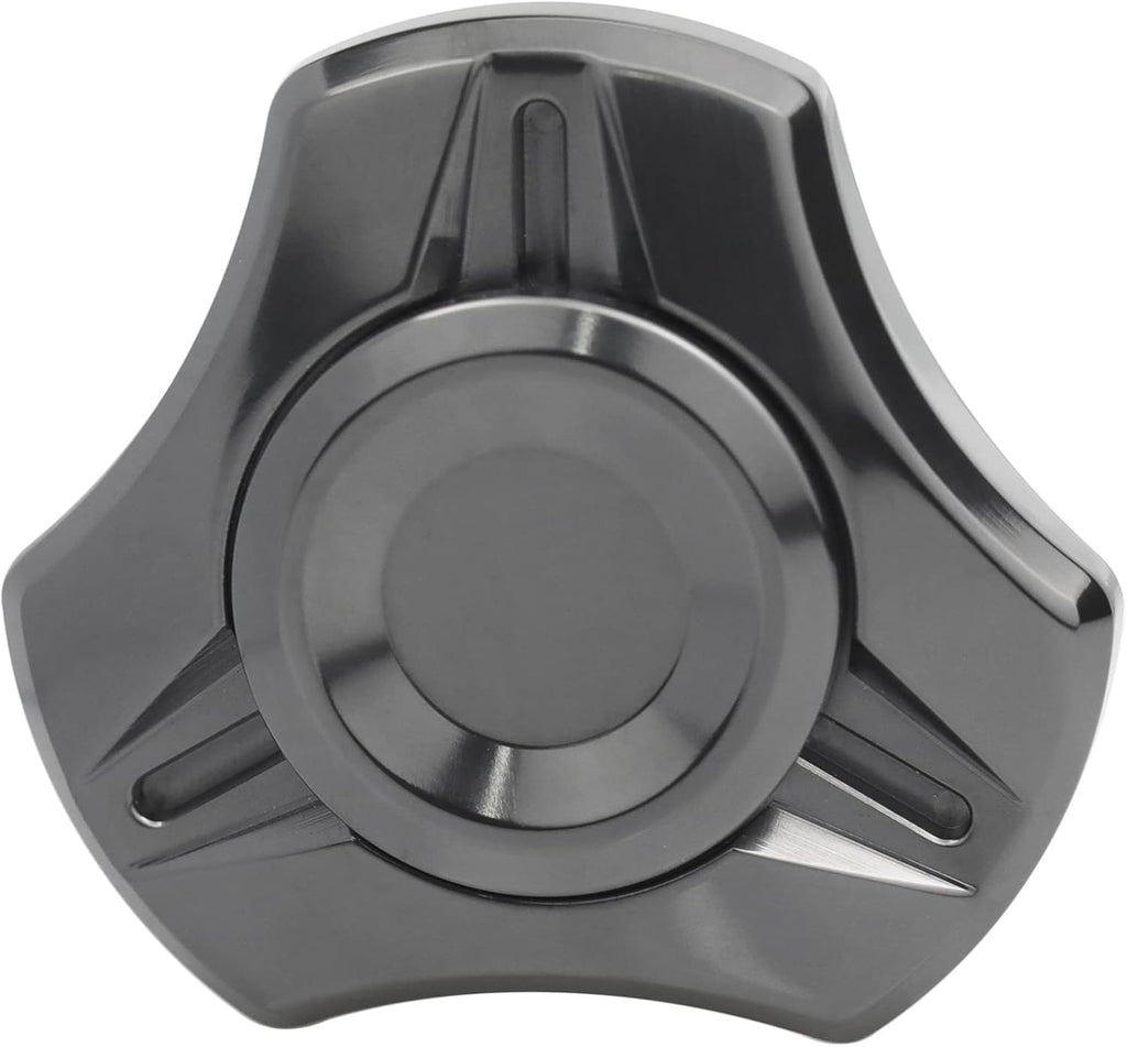 FREELOVE Premium Metal Fidget Spinner for Adults, Stainless Steel Heavy Silent Spinner with Precision Bearing, Small Office Desk Toy & EDC for Stress Relief Focus ADHD, Mini Zirconium Alloy Black