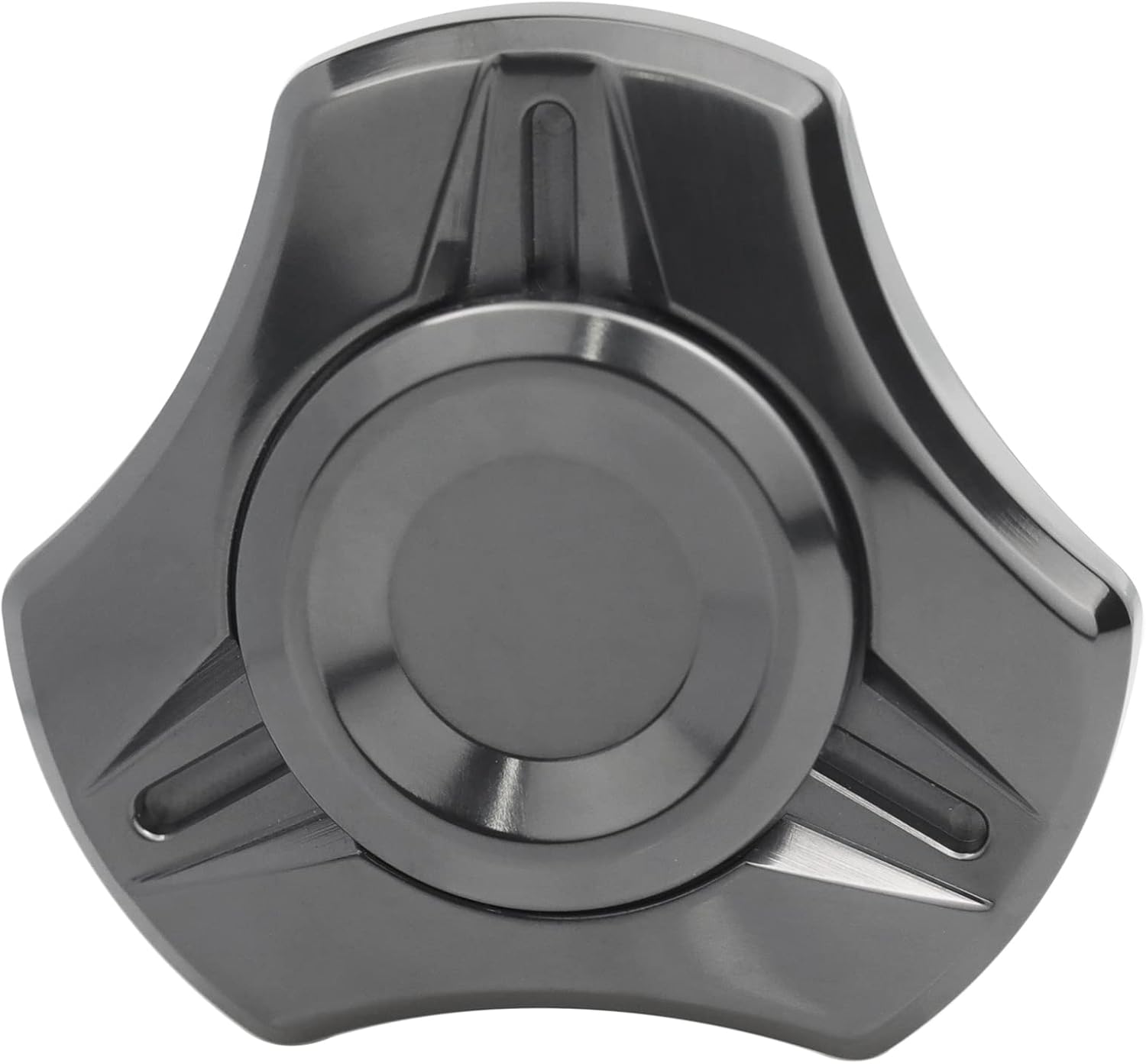FREELOVE Premium Metal Fidget Spinner for Adults, Stainless Steel Heavy Silent Spinner with Precision Bearing, Small Office Desk Toy & EDC for Stress Relief Focus ADHD, Mini Zirconium Alloy Black