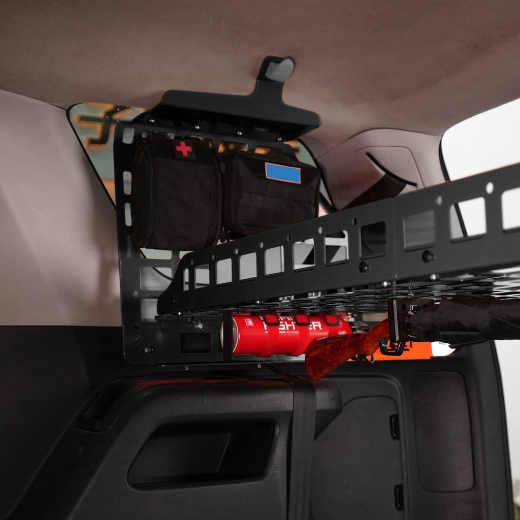 HIGH FLYING for Toyota 4Runner 2010-2024 / for Mercedes-Benz G500 G55 2004-2018 Car Modular Molle Panel Storage Trunk Shelf Organizer Carrier Aluminum (Install requires Side Panels)