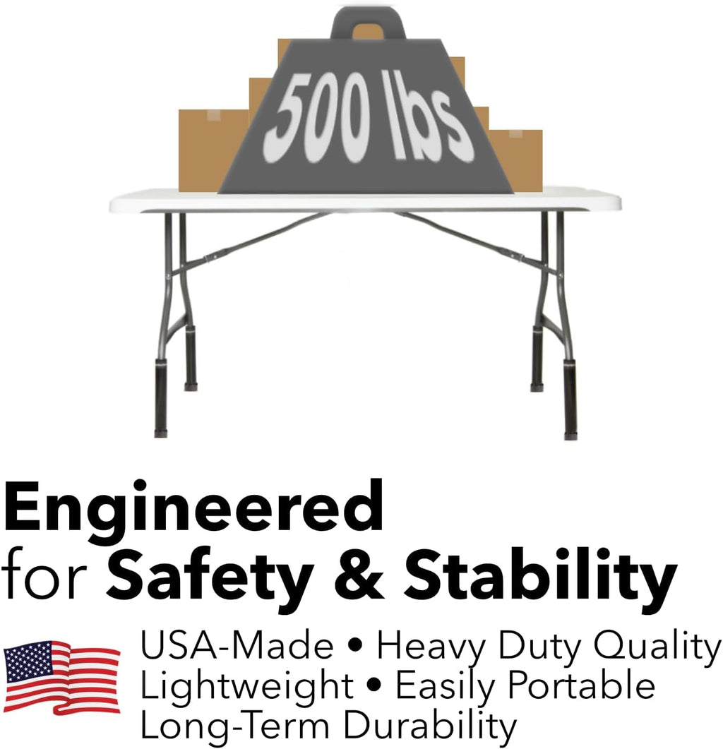 Lift Your Table® Folding Table Risers - Counter, Bar, or XL Height Extenders - Made in the USA, Heavy Duty Extensions Raise Bent Leg Folding Tables (Set of 4) (10 Sets - Counter Height (Movable Foot))