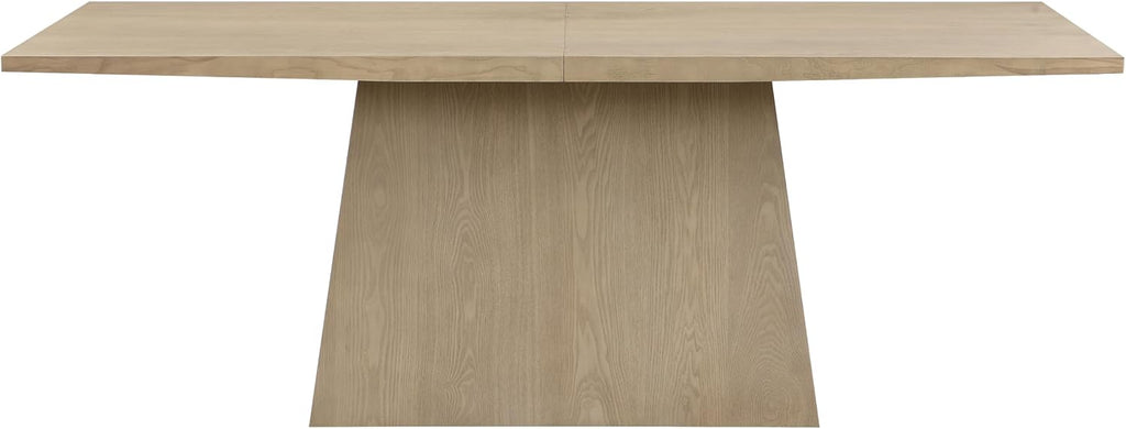 Christopher Knight Home Coadz 82 inch Wooden Dining Table, Modern Rectangular Kitchen Dinner Table for 6-8 People, Pedestal Wooden Dining Furniture for Kitchen Office Conference Room, Light Natural