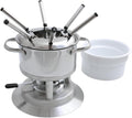 Swissmar Arosa 11-Piece Stainless Steel 3-in-1 Fondue Set - Ideal for Melting Cheese, Chocolate, Butter, & More - Perfect for Kitchen Collection & Wedding Gift Giving - 1.6 Quarts / 1.5 Liter
