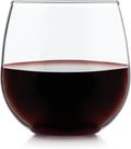 Libbey Stemless Red Wine Glasses, 16.75-ounce, Set of 8