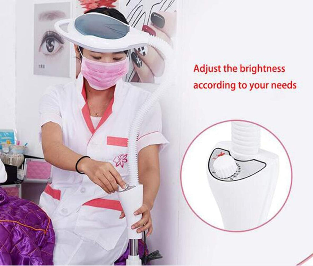 Magnifying Floor Lamp 5 Wheels Rolling Base Reading Magnifier Lamp with Gooseneck Magnifying Floor Lamp
