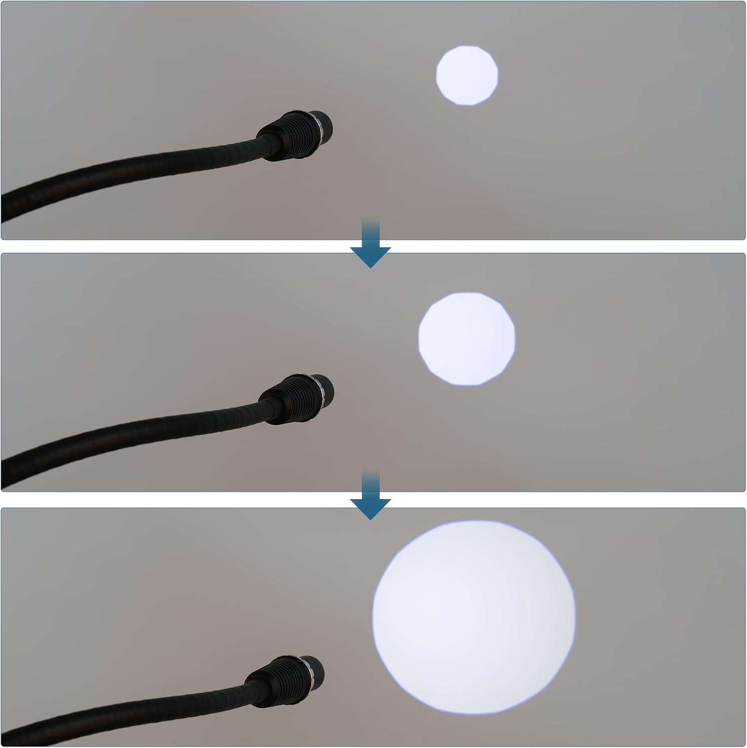 Medical Examination Light, 5W LED Procedure Light with Flexible Arm, Adjustable Spot Size, for Medical Clinic & Industrial Use