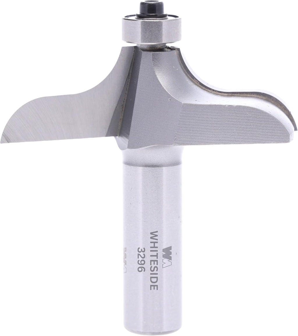 Whiteside 3296 Table Edge Traditional Router Bit: 1 Inch Profile Width, 2-1/2 Inch Large Diameter, 3/4 Inch Cutting Length, 1/2 Inch Shank, 2-1/2 Inch Overall Length, B3 Bearing