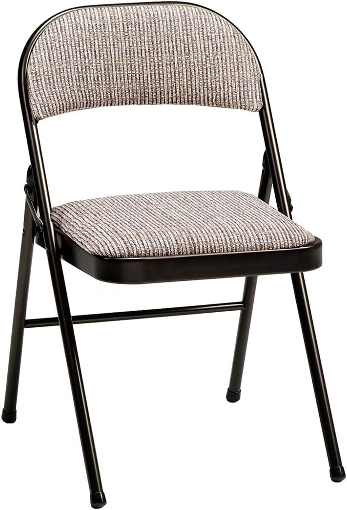 MECO 4 Pack Padded Folding Chairs, Cushioned Motif Fabric Foldable Chair, Cinnabar