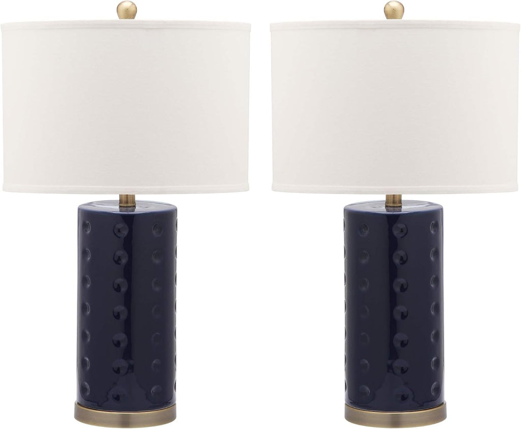 Safavieh Lighting Collection Roxanne Navy Table Lamp, Set of 2