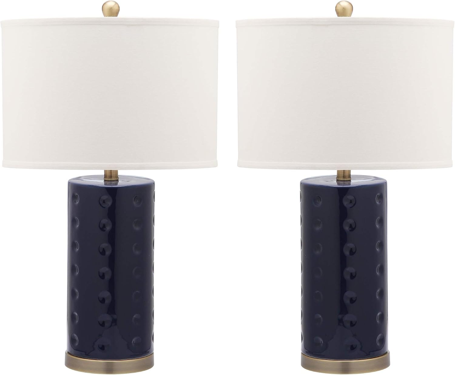 Safavieh Lighting Collection Roxanne Navy Table Lamp, Set of 2
