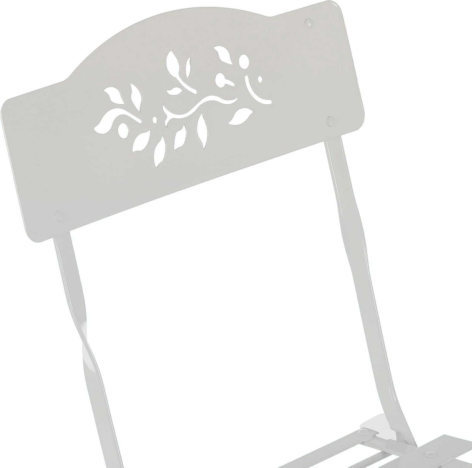 Alpine Corporation Indoor/Outdoor 3-Piece Bistro Set Folding Table and Chairs Patio Seating, White