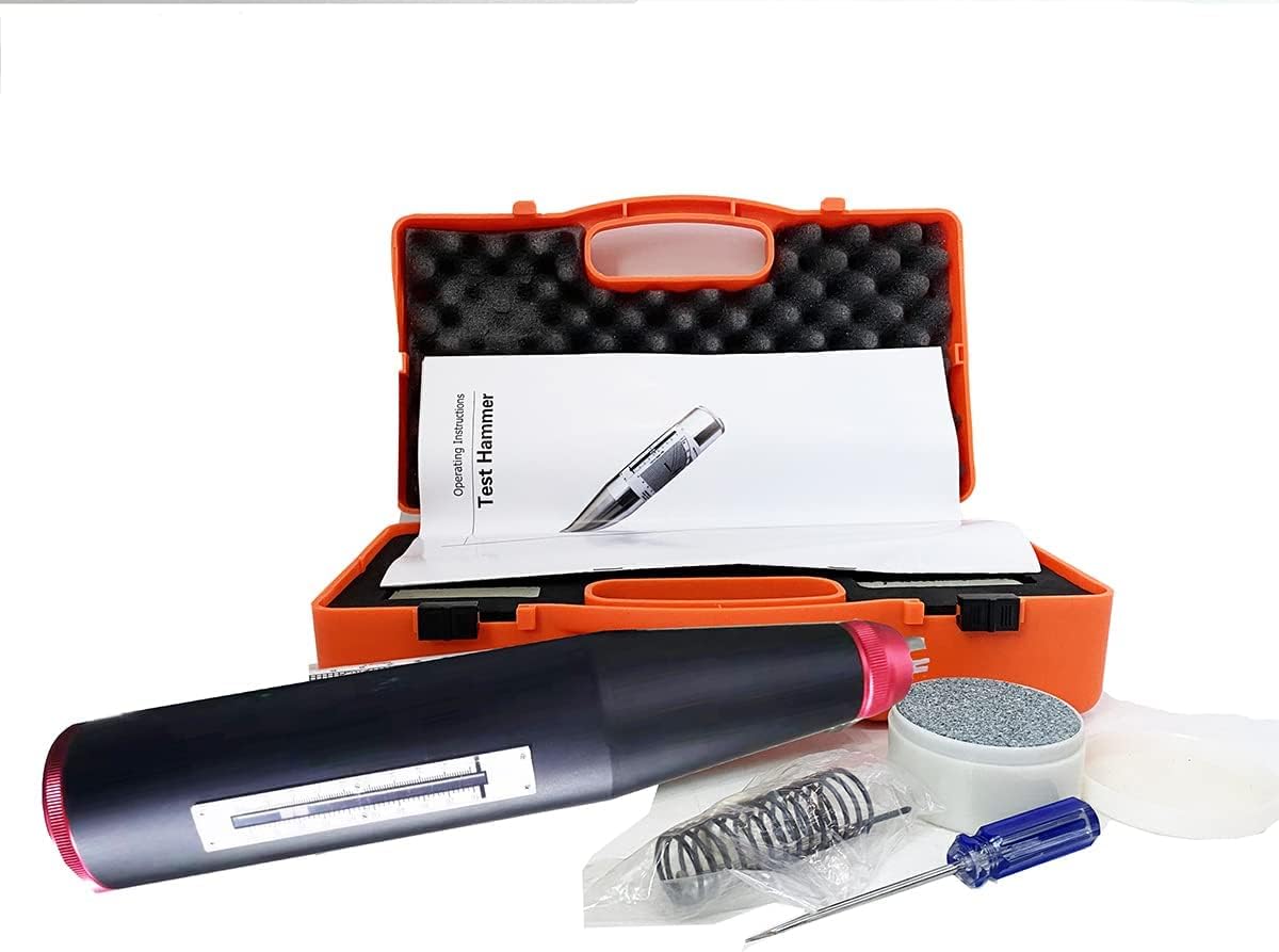 Concrete Rebound Hammer Tester Concrete Rebound Test Hammer with Friction of Pointer 0.65±0.15 N Concrete Compressive Strength Within The Scope of 10 to 60Mpa