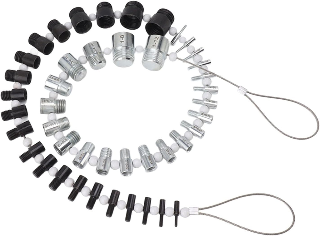 Nut and Bolt, Thread Nut And44 Male Female Thread Identifier Gauges 23 Inch and 21 Metric Sizes, Nut & Bolt Assortment Sets