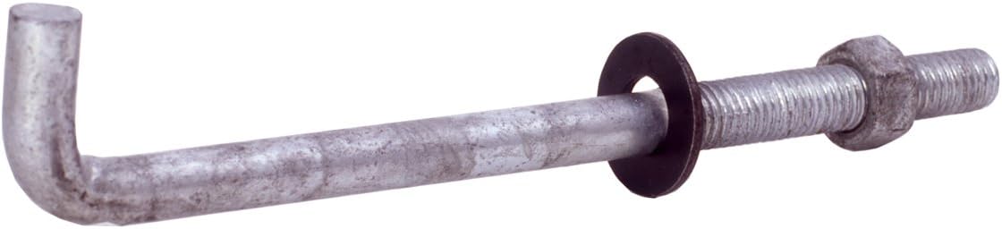 Grip Rite Prime Guard 1212AB50 Grip Rite BRIGHT Finished Anchor Bolt with Nut and Round SAE Washer 1/2-inch by 12-inch 50 per box