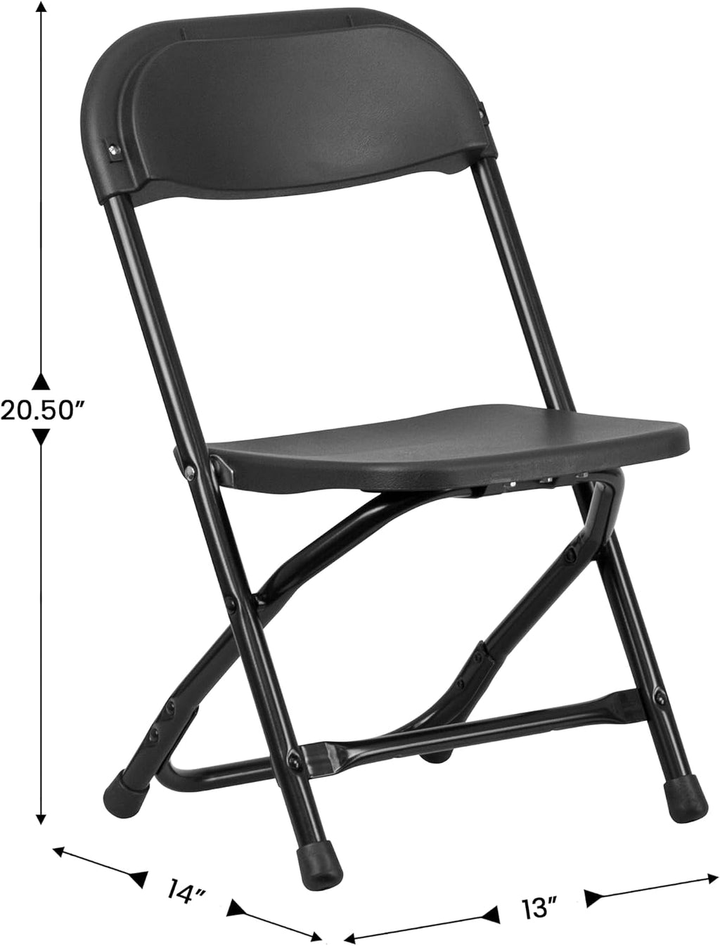 Flash Furniture Timmy 10 Pack Kids Black Plastic Folding Chair