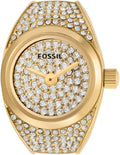 Fossil Women's Watch Ring, Quartz Stainless Steel Two-Hand Ring Watch for Women