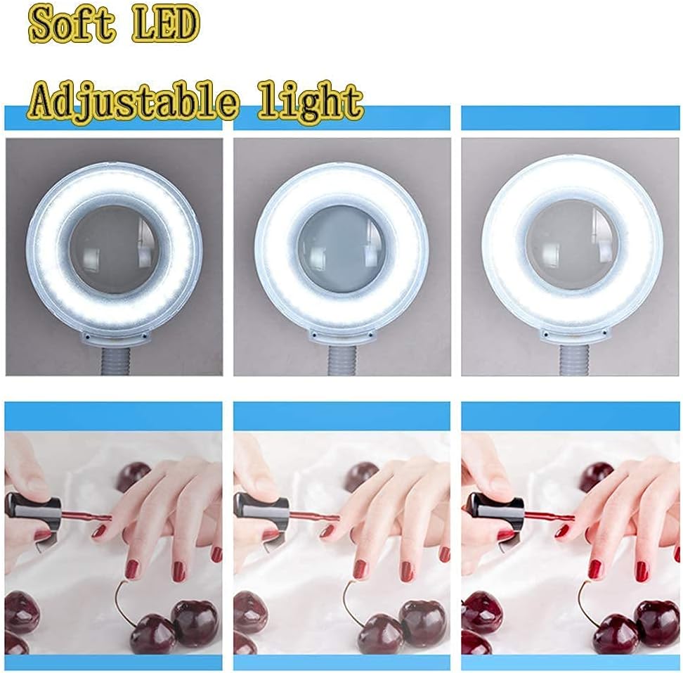 Magnifying Glass,Magnifier Magnifying Magnifier Lamp 360° Rotatable Floor Standing Magnifying Lamp with 8X Light Salon Spa Beauty Tattoo