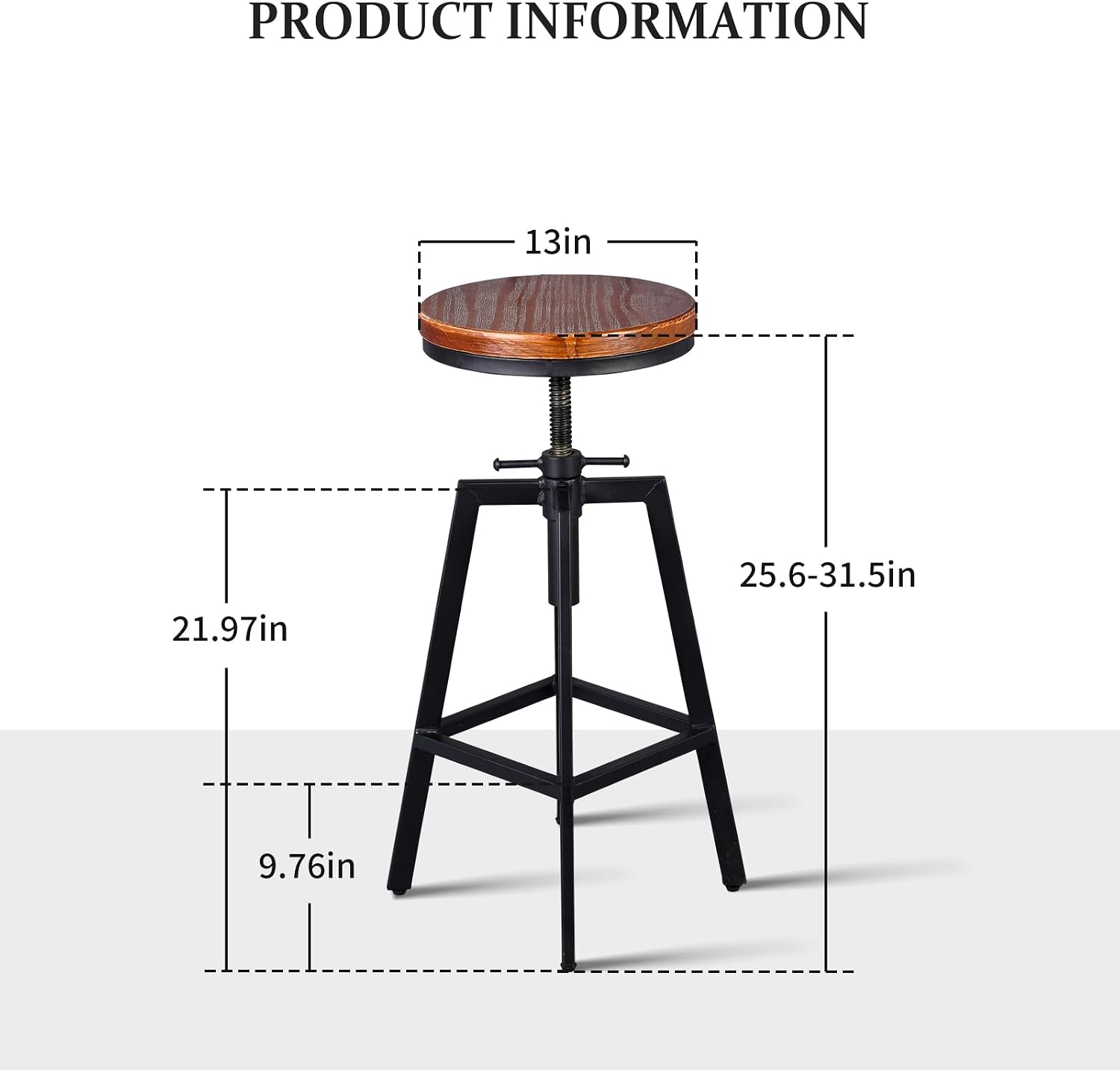 Farmhouse Bistro Bar Table with Chairs Industrial Pub Table and Stools Vintage 3 Pieces Dining Table Set Swivel High Top Height Adjustable