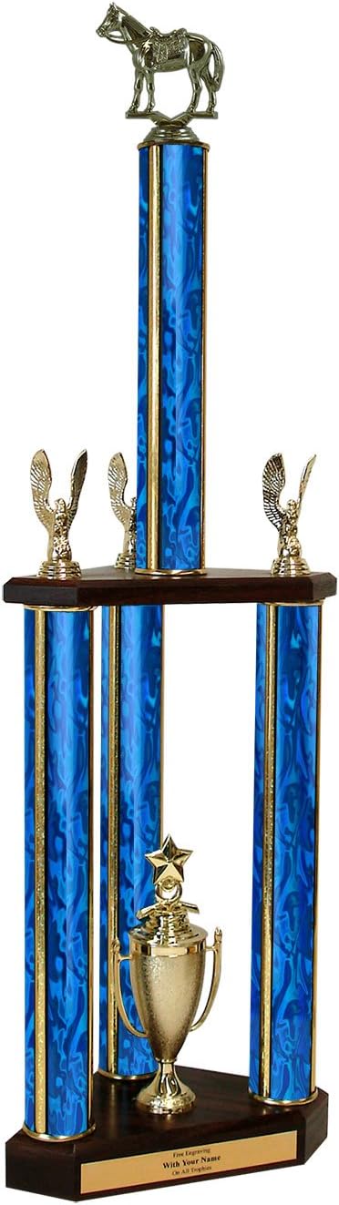 Western Horse Triple Column Trophy - 30'