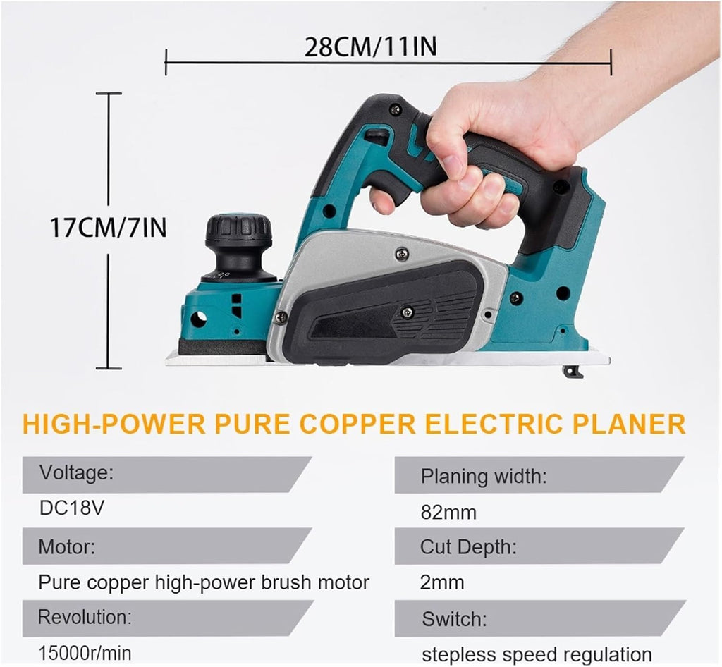 Cordless Electric Planer 15000rpm Electric Router Trimmer With Wrench Wood Cutting Machine Woodworking Tool