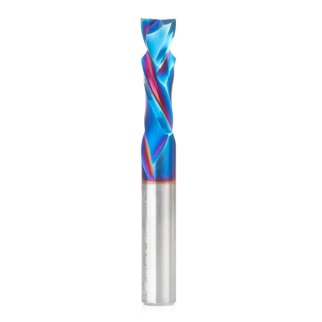 Amana Tool Spektra Extreme Tool Life Coated Solid Carbide CNC Compression Spiral Router Bit, 48306-K, 8mm D x 25mm CH x 8mm Shank x 64mm Long