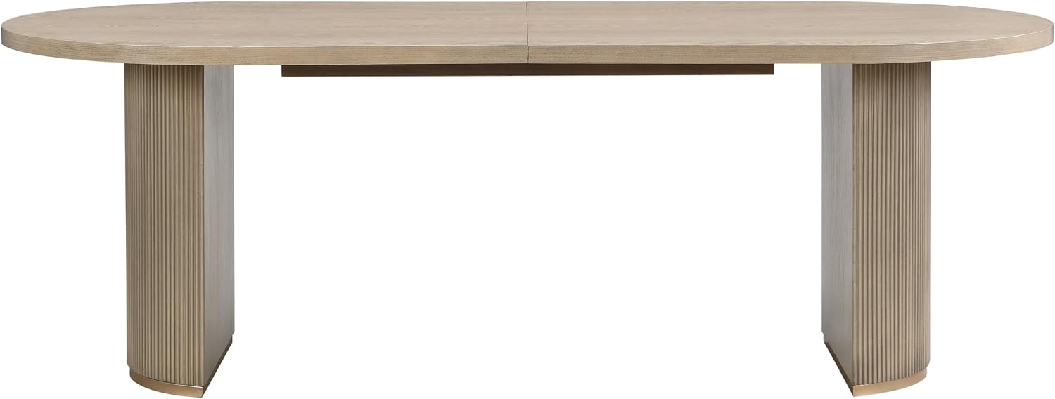 Christopher Knight Home Lancas Modern Minimalist Wooden Indoor Dining Table - Oval Top Pedestal Design - Dining Table Set for 6 - Light Ash Finish - Restaurant, Family Gatherings, Kitchen, Dining Room