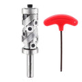 Heavy Duty Carbide Insert Flush Trim Router Bit Top and Bottom Double Bearings Trimmer with Coating Pattern Template Router Bits 1/2 Inch Shank 32MM Cutting Diameter for Woodwork Trimming