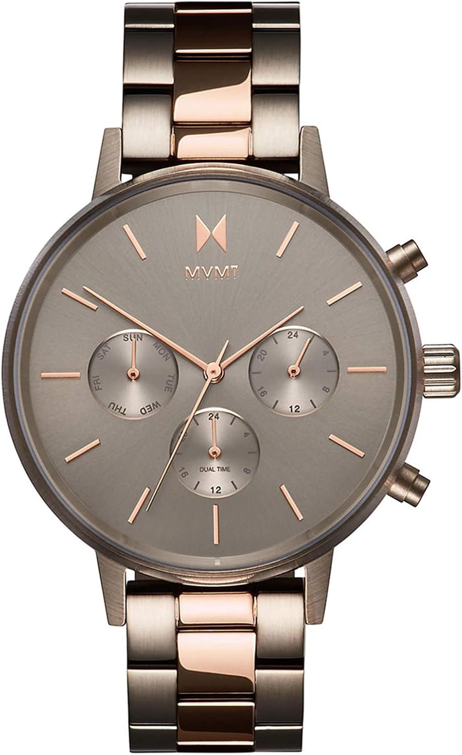 MVMT Rise Mini Women's Watch 3 Hand Quartz Stainless Steel Case and Link Bracelet Water Resistant Premium Minimalist Vintage Timepiece Gift for Her 30mm