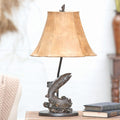 BLACK FOREST DECOR - Fish Pair Table Lamp for Cabin, Living Room, Nightstand, Desk - Nautical Home Décor - 24.5' x 14.75'