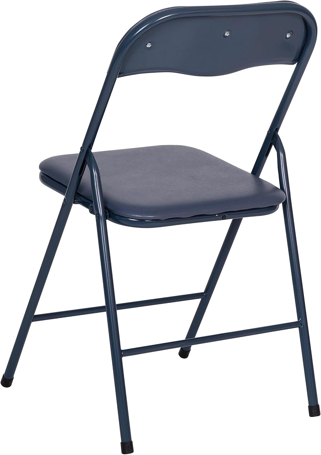EMMA + OLIVER 5-Piece Multipurpose Folding Card Table and Chairs Set for 4 Players, Padded Top Portable Square Folding Table and Chairs Set, Navy