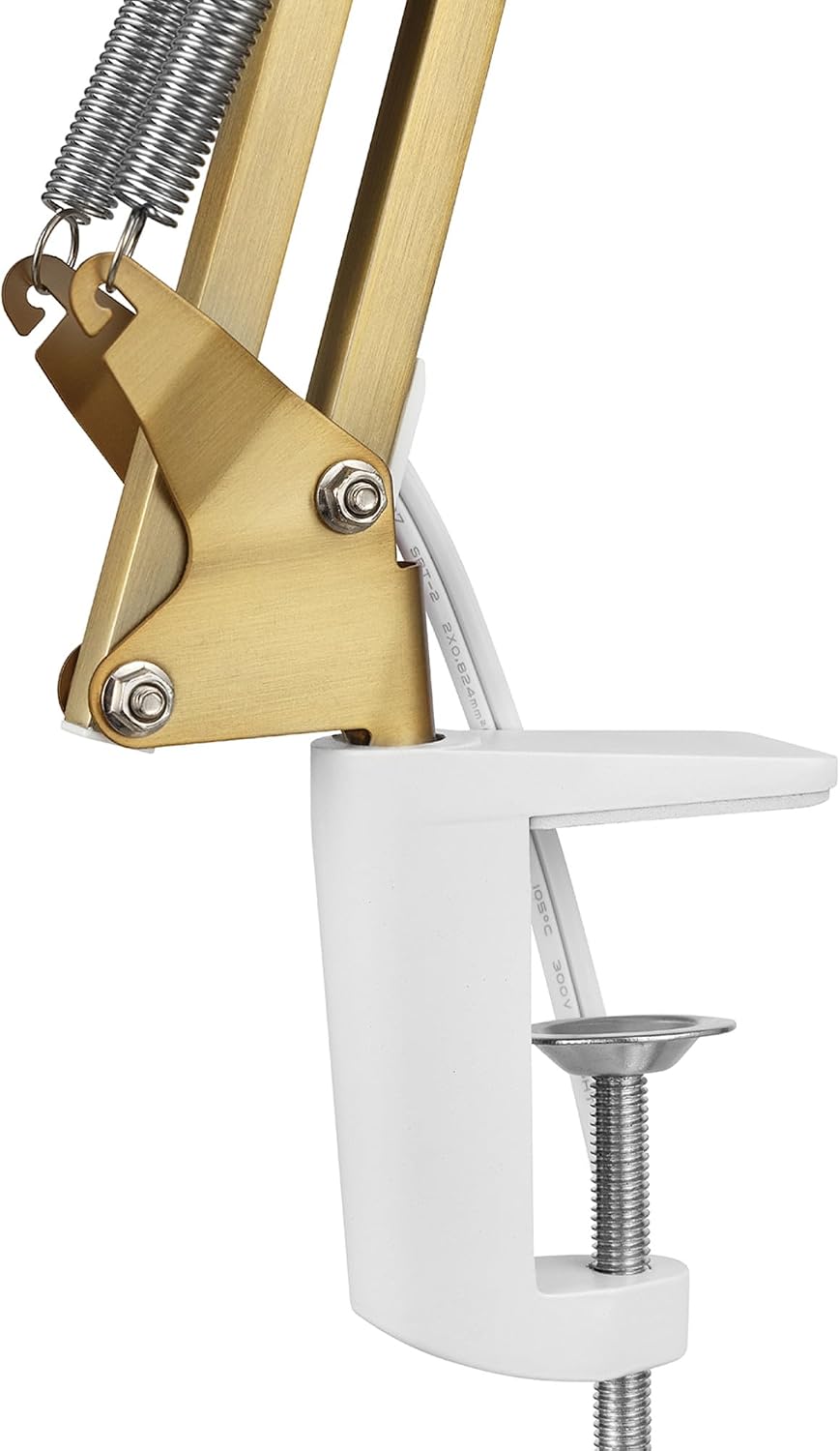 31.5' Multi-Joint Desk Lamp with Metal Clamp, Black, On/Off Rotary Switch on Shade, Partially Adjustable Swing Arm, Home Essentials, Reading Light, Office Décor