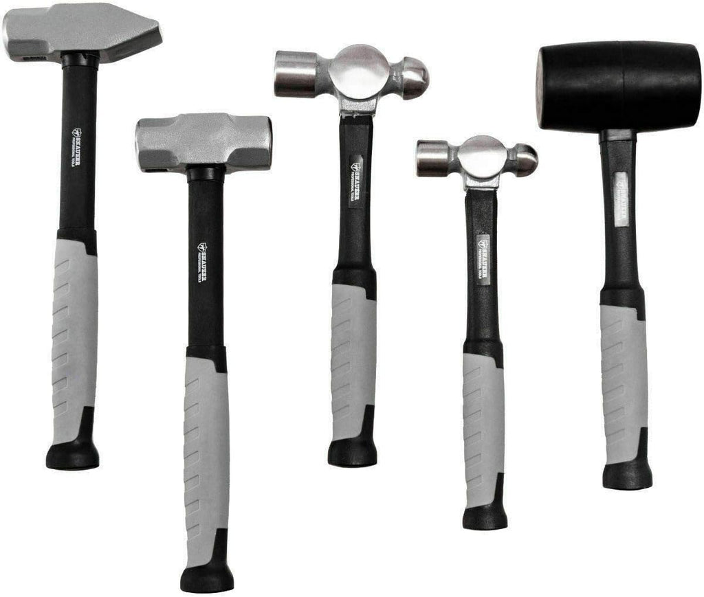 5 Piece Hammer Set Professional Blacksmith Propane Forge Tool Shop Garage Kit,