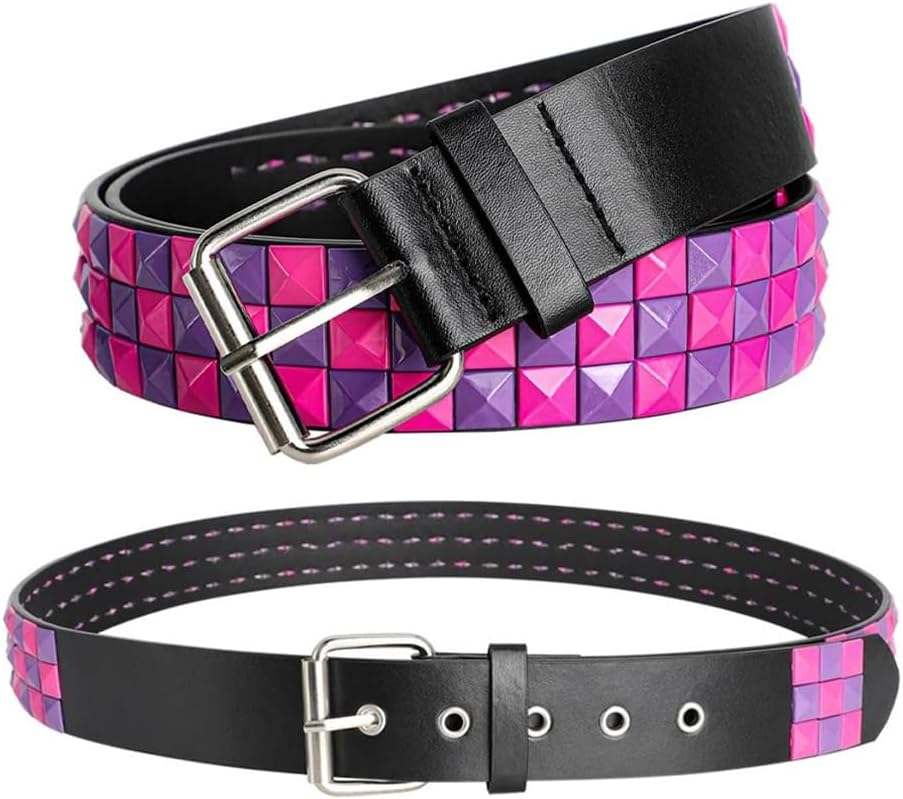 Unisex Heavy Metal Rivet Belt Punk Rock Style For Jeans Pants Streetwear