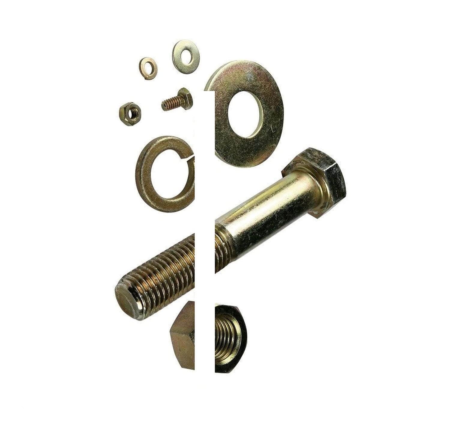 Grade 8 Hex Head Bolt, Nut & Washer Assortment/Kit Coarse Thread 528 Pieces Hardware Fastener Kit Set RV7735S