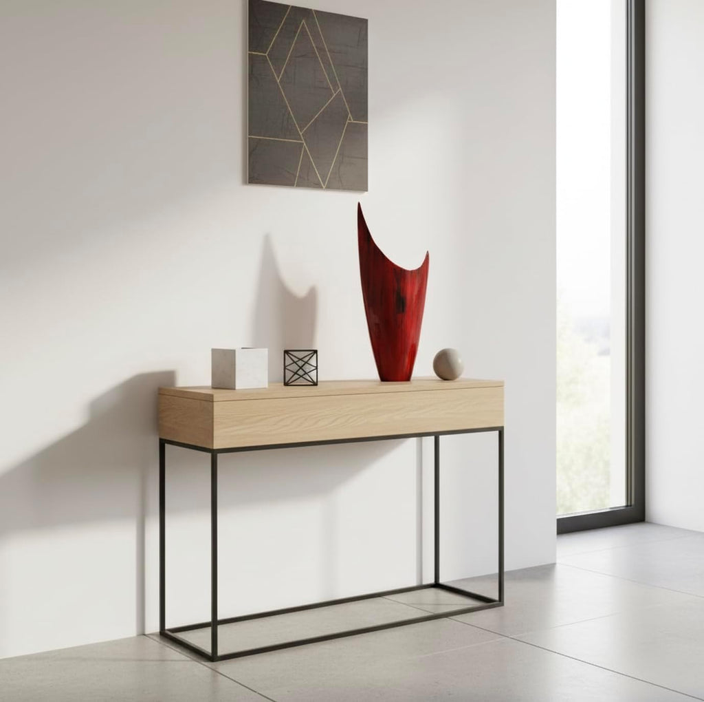 Modern Day Accents 3610 Red Acentuada Pointed, Aluminum, Glaze, Modern, Vase, Plants, Center Piece, Home, Office, Flower Arrangement, 8' L x 3' W x 18' H