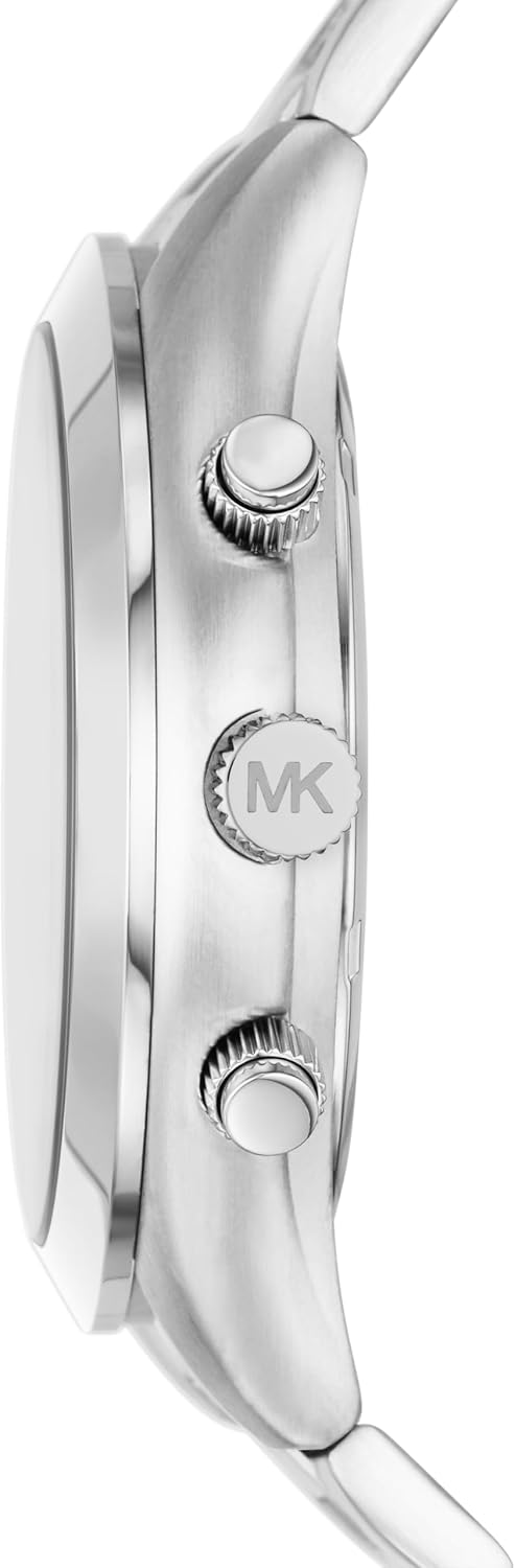 Michael Kors MK9122 - Slim Runway Three-Hand Beige Gold-Tone Stainless Steel Watch